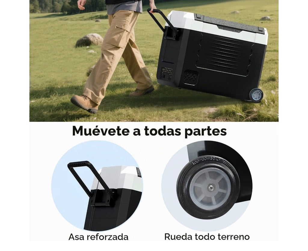 58QT Portable Car Refrigerator & Freezer with Wheels – App Control