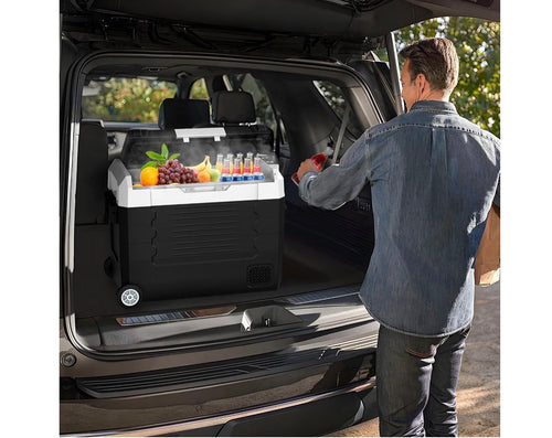 58QT Portable Car Refrigerator & Freezer with Wheels – App Control